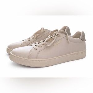 Coach Light Tan Lace-Up Sneakers